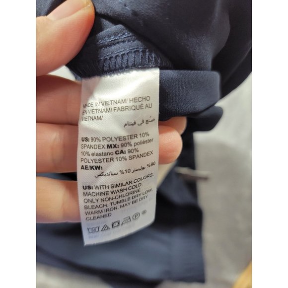 Chico's Size 1 slinky Pants Womens US size 8R Blue Ankle‎ Stretch Elastic Waist - Picture 5 of 9